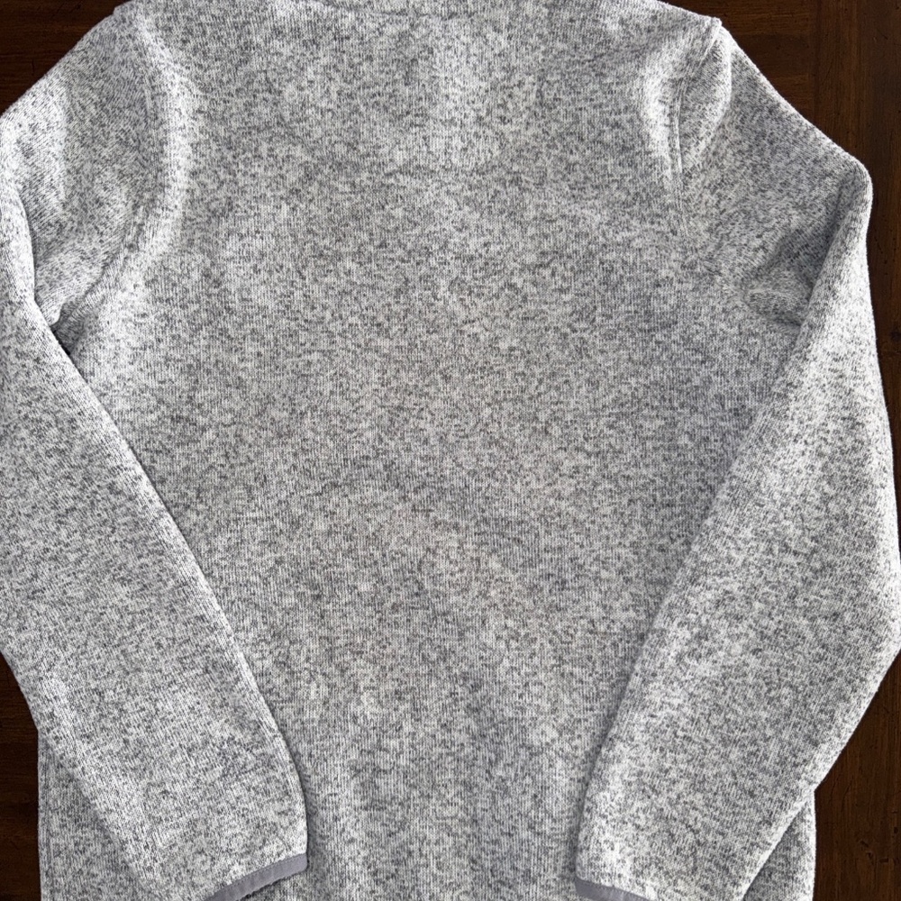 LL Bean 1/4 Snap Sweater Fleece Heathered Gray Hiking Outdoors Womens Medium Reg - Picture 10 of 10